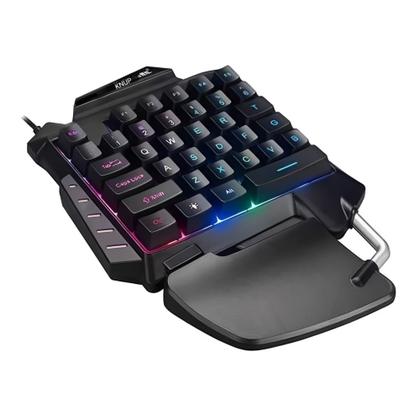 Imagem de Teclado Gamer Semi-Mecânico de Uma Mão Com Led RGB Eleve o Nivel de seus jogos