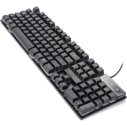 Imagem de Teclado Gamer Semi Mecânico Multimídia Led Rgb Antighosting Usb para Pc