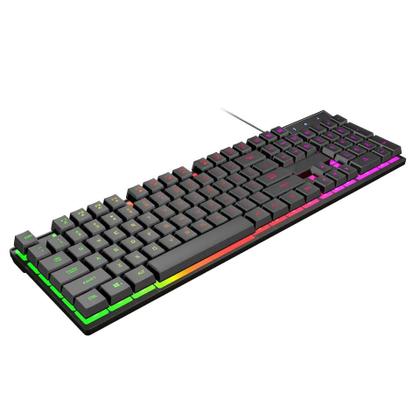 Imagem de Teclado Gamer Semi Mecanico Retroiluminado Led RGB Ptbr