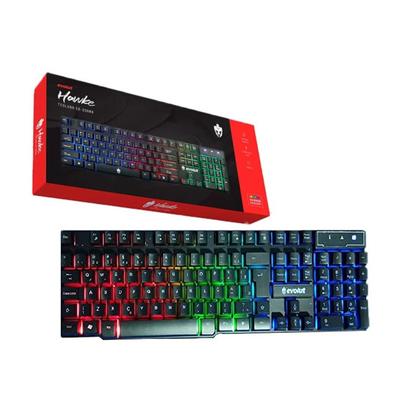 Imagem de Teclado Gamer Semi Mecanico RGB Rainbow Hawk Evolut EG206