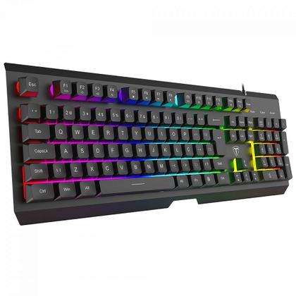 Imagem de Teclado Gamer T-Dagger Nova, RGB, Membrana, Full Size, ABNT2, Preto
