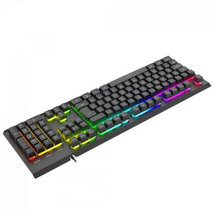 Imagem de Teclado Gamer T-Dagger Nova, RGB, Membrana, Full Size, ABNT2, Preto