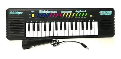 Imagem de Teclado Infantil Musical 32 Teclas Keys Com Microfone Piano!