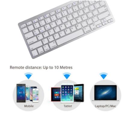 Imagem de Teclado Keyboard Bluetooth Wireless Sem Fio