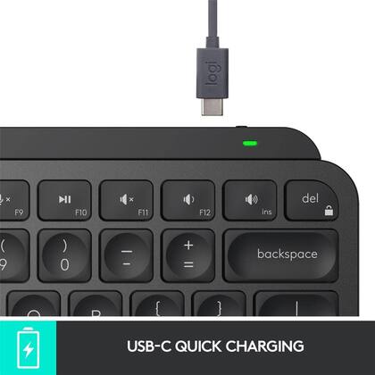 Imagem de Teclado Logitech MX Keys Mini sem fio Bluetooth preto