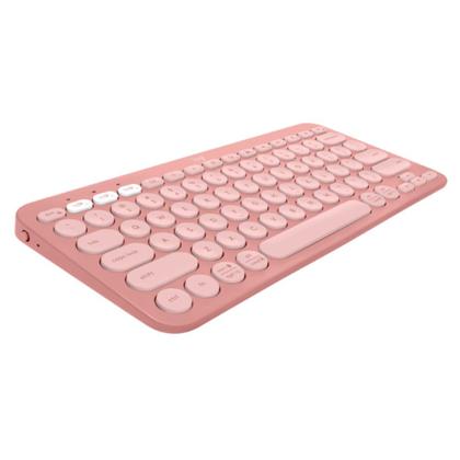 Imagem de Teclado Logitech Pebble Keys 2 K380s Bluetooth Sem Fio Rosa