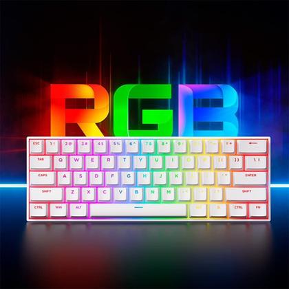Imagem de Teclado Magnético Gamer MCHOSE Ace 60 Hall Effect, RGB, Switch Magnético Uranus Standard, Branco - Ace60-7A