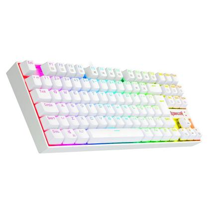 Imagem de Teclado Magnético Gamer Redragon Kumara RGB Lunar White Switch Outemu Blue - Branco