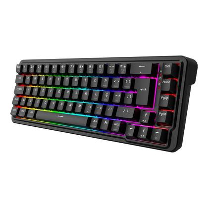 Imagem de Teclado Magnético Gamer Redragon Nova, 65%, RGB, Switch UltraMag Linear, ABNT2, Preto - K709RGB-M