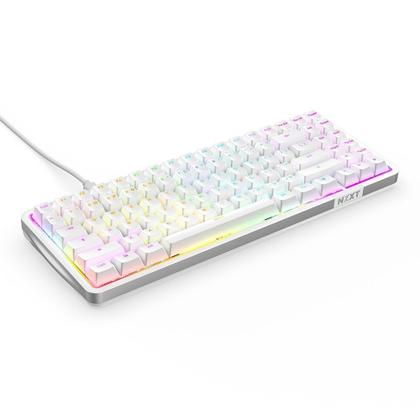 Imagem de Teclado Magnético Gamer Sem Fio NZXT Function Elite MiniTKL, RGB, USB-C Removível, Branco - KB-101NW-US