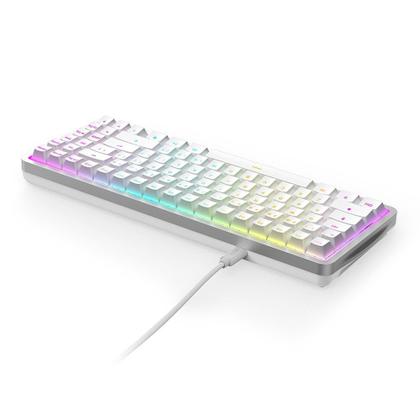 Imagem de Teclado Magnético Gamer Sem Fio NZXT Function Elite MiniTKL, RGB, USB-C Removível, Branco - KB-101NW-US
