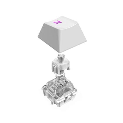 Imagem de Teclado Magnético Gamer Sem Fio NZXT Function Elite MiniTKL, RGB, USB-C Removível, Branco - KB-101NW-US