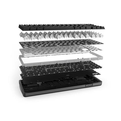 Imagem de Teclado Magnético Gamer Sem Fio NZXT Function Elite MiniTKL, RGB, USB-C Removível, Preto - KB-101NB-US