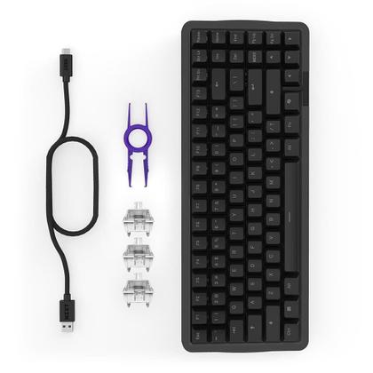 Imagem de Teclado Magnético Gamer Sem Fio NZXT Function Elite MiniTKL, RGB, USB-C Removível, Preto - KB-101NB-US