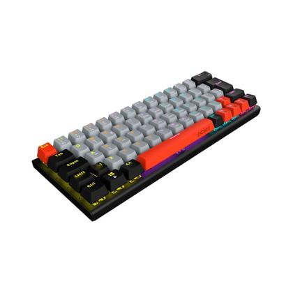 Imagem de Teclado Mecanico 60% Pcyes Kuromori Black Vulcan - Switch Red - Led Rainbow - Ptkm60Rd