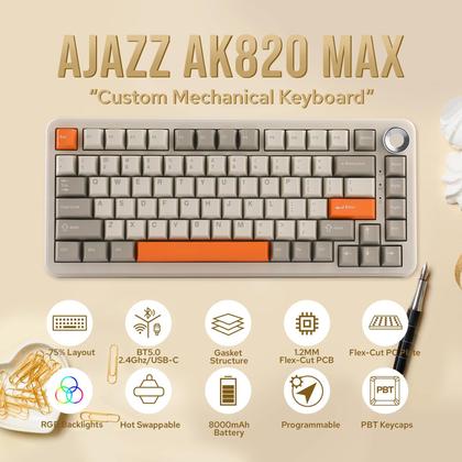 Teclado Mecânico AJAZZ AK820 MAX MechLands - 82 Teclas - Design