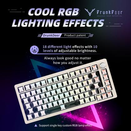 Imagem de Teclado mecânico DrunkDeer A75 Rapid Trigger RGB 82 teclas