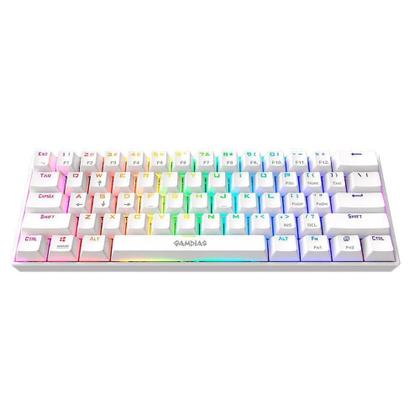Imagem de Teclado Mecânico Gamer 60% Gamdias Hermes E3 RGB Branco Switch Gamdias Blue ANSI - E3 RGB WH BLUE