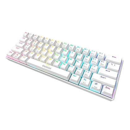 Imagem de Teclado Mecânico Gamer 60% Gamdias Hermes E3 RGB Branco Switch Gamdias Blue ANSI - E3 RGB WH BLUE