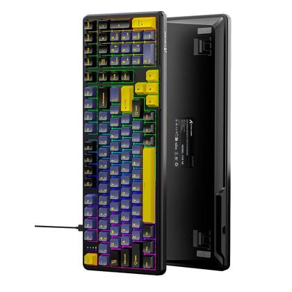 Imagem de Teclado Mecânico Gamer Attack Shark X98, Layout 98 Teclas, RGB, Star Black, Preto - AS-X98-STAR-BK