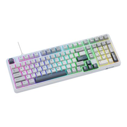 Imagem de Teclado Mecânico Gamer Attack Shark X98, Layout 98 Teclas, RGB, Starlight White, Branco - AS-X98-SL-WT