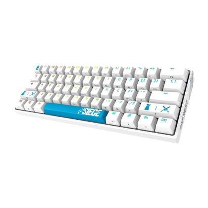 Imagem de Teclado Mecânico Gamer Checkpoint KX-400, RGB, Switch Red, Layout 60%, Anti-Ghosting, Operator Series, Branco - R6-KB-1001