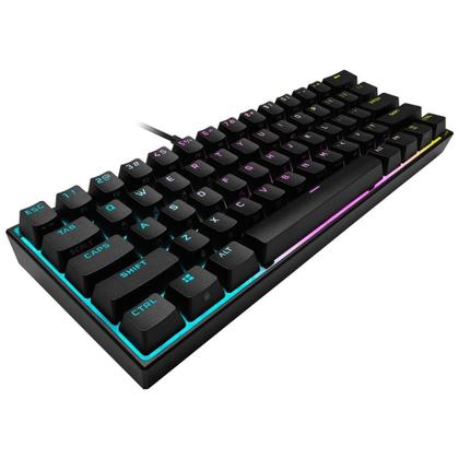 Imagem de Teclado Mecânico Gamer Corsair K65 Mini, RGB, USB, Switch Cherry MX Speed, Compacto, US, Preto - CH-9194014-NA