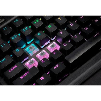 Imagem de Teclado Mecânico Gamer Corsair K70 RGB, TKL Champion Series, Corsair OPX, Preto PBT Keycaps, Anti-Ghosting, US - CH-911901A-NA