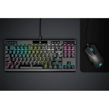 Imagem de Teclado Mecânico Gamer Corsair K70 RGB, TKL Champion Series, Corsair OPX, Preto PBT Keycaps, Anti-Ghosting, US - CH-911901A-NA