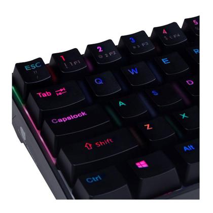 Imagem de Teclado Mecânico Gamer Dazz Mk-60 Rgb Switch Blue Us Com Fio