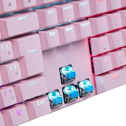 Imagem de Teclado Mecânico Gamer Dazz Orion Essential, RGB, Switch YH Blue, ABNT2, Rosa - 62000132