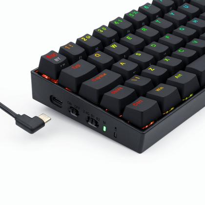 Imagem de Teclado mecanico gamer draconic pro rgb wireless switch brown redragon k530rgb-pro preto