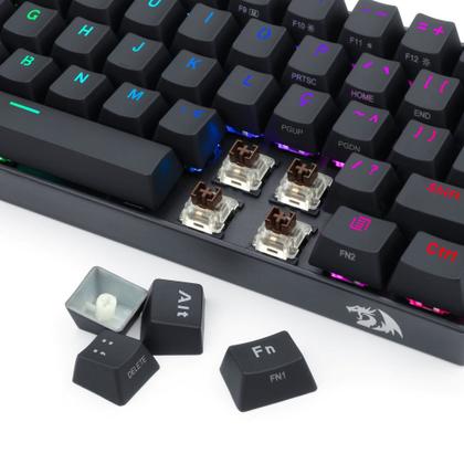 Imagem de Teclado mecanico gamer draconic pro rgb wireless switch brown redragon k530rgb-pro preto