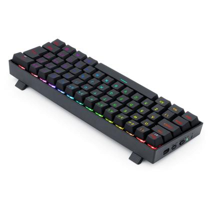 Imagem de Teclado mecanico gamer draconic pro rgb wireless switch brown redragon k530rgb-pro preto