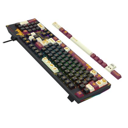 Imagem de Teclado Mecanico Gamer Harry Potter Amsa Hogwart's, RGB, Full Size, ABNT2, USB, Preto - HP-592RGB