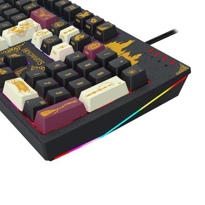 Imagem de Teclado Mecanico Gamer Harry Potter Amsa Hogwart's, RGB, Full Size, ABNT2, USB, Preto - HP-592RGB