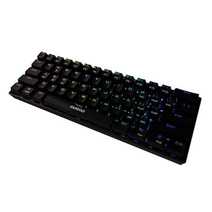 Imagem de Teclado mecanico gamer hermes e3 rgb preto switch brown