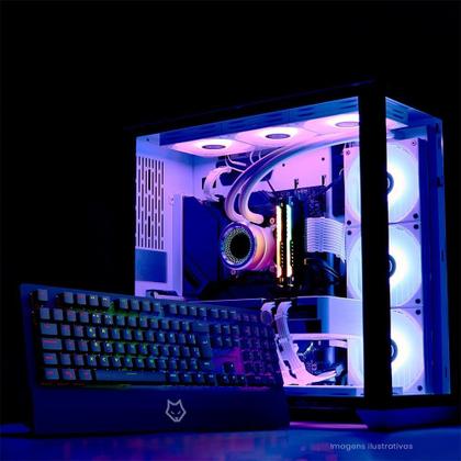 Imagem de Teclado Mecânico Gamer Husky Anchorage Full Size, RGB, Switch Gateron EF Red, ABNT2, Preto - HTG200PTVR