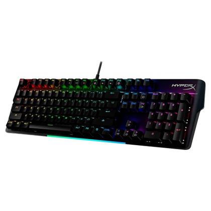 Imagem de Teclado Mecânico Gamer HyperX Alloy MKW100, RGB, Switch Red, Full Size, US, Preto - 4P5E1AAABA