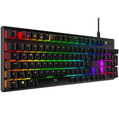 Imagem de Teclado Mecânico Gamer HyperX Alloy Origins, RGB, Switch HyperX Red, ABNT2 - 4P4F6A2AC4