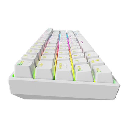 Imagem de Teclado Mecânico Gamer KBM! GAMING TG600, Branco, 60% e ABNT2, RGB, Switch Gateron Blue - KGTG600BRAZ