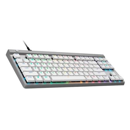 Imagem de Teclado Mecânico Gamer Logitech G515 com Design TKL, RGB LIGHTSYNC e Switch GL Brown Tactile, USB-C Removível, Branco - 920-012869