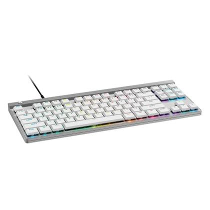 Imagem de Teclado Mecânico Gamer Logitech G515 com Design TKL, RGB LIGHTSYNC e Switch GL Brown Tactile, USB-C Removível, Branco - 920-012869