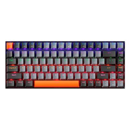 Imagem de Teclado Mecânico Gamer Machenike Cinza Escuro/Lanranja K500A-B84 Switch Red 84 teclas - 81% Compact Wired - USB/USB-C com fio removível