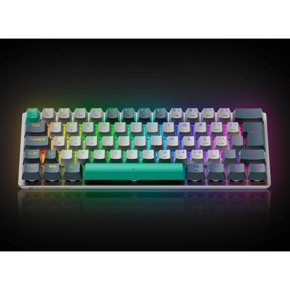 Imagem de Teclado Mecânico Gamer Machenike K500-B61, RGB Switch Red, HotSwap, C/Fio, PT-BR, Branco e Cinza