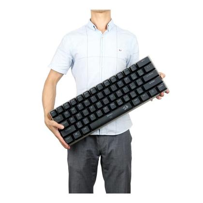 Imagem de Teclado Mecânico Gamer Redragon Alien RGB Super Size GG ANSI USB Preto - K605