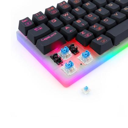 Imagem de Teclado Mecânico Gamer Redragon Alien RGB Super Size GG ANSI USB Preto - K605