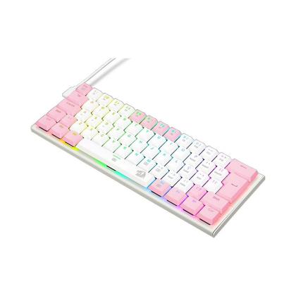 Imagem de Teclado Mecanico Gamer Redragon Anivia, RGB, Switch Brown, ABNT2, N - keys, Branco e Rosa - K614WP-RGB (PT-BROWN)