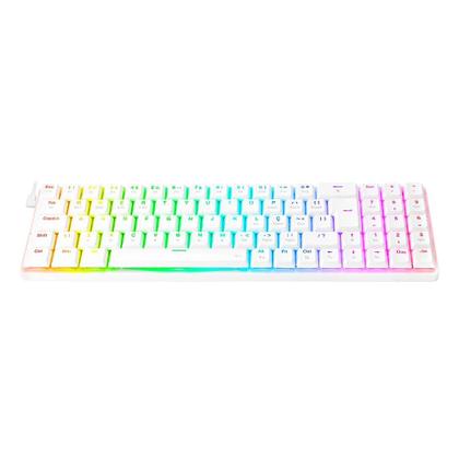 Imagem de Teclado Mecânico Gamer Redragon Ashe Pro, RGB, Switch Brown, N-Keys, ABNT2, Branco - K626P-KBS-W (PT-BROWN)