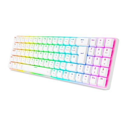 Imagem de Teclado Mecânico Gamer Redragon Ashe Pro, RGB, Switch Brown, N-Keys, ABNT2, Branco - K626P-KBS-W (PT-BROWN)